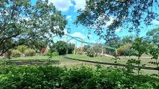 Scenic view of Cheetah Hunt and The Skyride at Busch Gardens Tampa