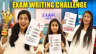 ONAM EXAM WRITING CHALLENGE 🤩 | ഞങ്ങൾക്കു ഓണപ്പരീക്ഷ 😂 ആരാകും TOPPER 🏆| PULLOTHI