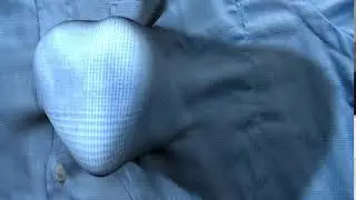 Pounding heart beating footage
