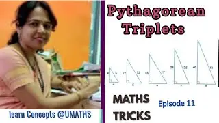 Finding Pythagorean Triplets |@umaths5809 |Trick to find Pythagorean Triplets (triples)