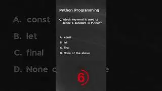 Which keyword is used to define a constant in Python? | Python Questions