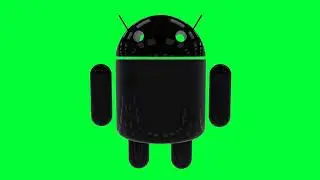 Android 3D Black Green Screen Logo Loop Chroma Animation