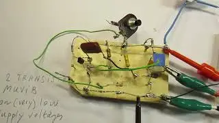 What is the lowest voltage where an Astabile MUVIB made with Silicon transist. can work? (schematic)