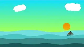 Cartoon background boat - Cartoon kids screen animation \ screen effects