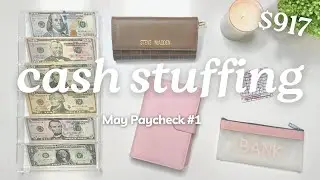 CASH ENVELOPE STUFFING | MAY 2024 PAYCHECK #1 | Budget With Me | MONETS MONEY