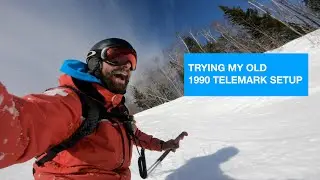 Telemark Evolution Ep4.: 1990 telemark skis gear and it skis GREAT!