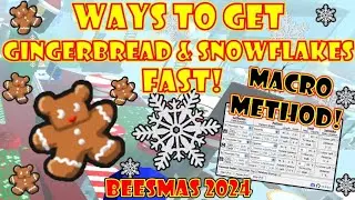 HOW TO GET GINGERBREAD & SNOWFLAKES TOKENS FAST *INCLUDING MACRO METHOD* [] BEESAMS 2024 [] ROBLOX