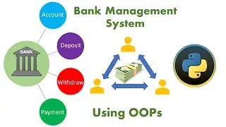 bank management system using object oriented programming in python | oops example-1 part(1/2)