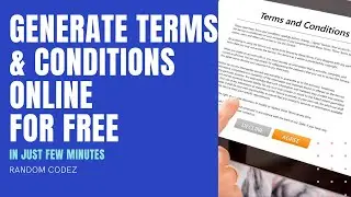 Generate Terms and Conditions online for free