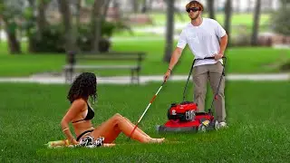 Mowing Blind Prank