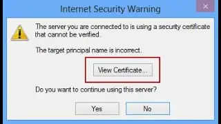 Outlook Certificate Error (ALL OFFICE OUTLOOK)