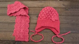 Шапка «Веточки» спицами 🍒 Hat «Twigs» knitting