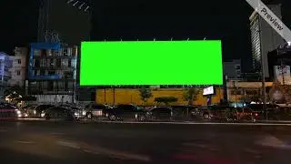 Road side large advertising board Green Screen Best Video