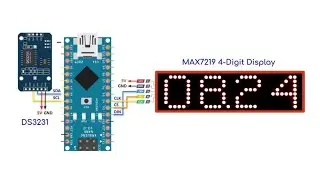 DS3231 RTC on MAX7219 4-Digit Display