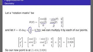 Rotation Matrix application explained