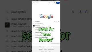 Google's Isaac Newton Easter Egg! #isaacnewton #easteregg