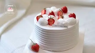 Homemade Simple Strawberry Whipped Cream Cake