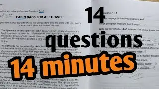 IELTS Reading |  Learn  how to find 14Q in 14 min | ielts14 reading test 1 |