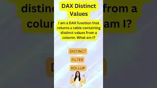 11 DAX - Distinct Values #shorts #dax #powerbi #riddles