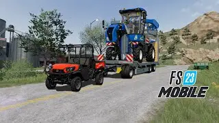 Harvesting grapes last time before abandoning the orchard in Farming Simulator 23