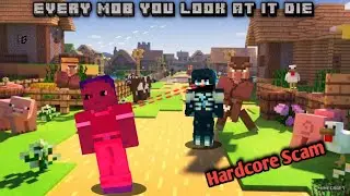 Hardcore Scam Look At Mob Die In Minecraft 😱 |#shorts #youtube #minecraft #ytshorts