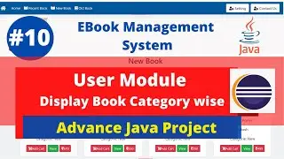 #10 User Module Display Books | Ebook Java Project  | Advance Java Web Project
