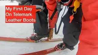 Telemark ski Evolution Ep. 3: My first day on telemark leather boots