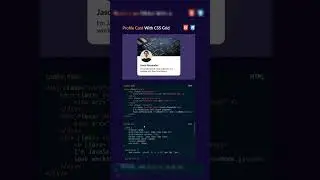 Profile card  responsive | #coding #shorts #html5css3 #resposivewebsite