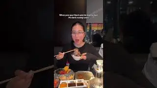 When your guy friend finishes his food first 