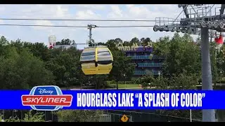 Disney Skyliner First Uncovered Gondola Over Hourglass Lake Pop Century and Art of Animation Resort