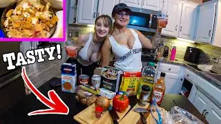 Ice Fishing For a TASTY MEAL Through a BIG HOLE IN THE ICE!!! (Catch and COOK!!)