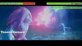 Sonic the Hedgehog vs. Knuckles the Echidna (First Fight) with healthbars