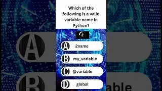 Which of the following is a valid variable name in Python?🤔🤔 | #pythonshorts | Datacademy