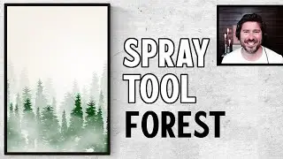 Inkscape Tutorial: How to Make Spray Tool Misty Forest Vector Design