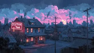 1980s & 90s Lofi Hip Hop Beats 🌌 Feel the Nostalgia with Japanese Town Ambience 🌃 Lofi Rain Playlist