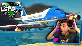 Air Force One crash landing near Los Santos! (LSPDFR GTA 5 Police Mod) 
