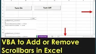 Turn On and Turn Off Scrollbars in Excel - VBA Example