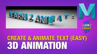 Text Animation in Autodesk Maya 2022. Beginner Tutorial.