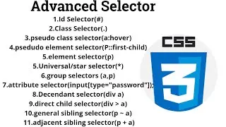 42 Advanced Selectors in CSS | advanced selectors css | adjacent selector css | descendant selector