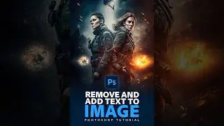 Remove and add text to image in Photoshop