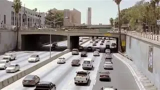 Los Angeles Downtown Freeway Traffic Overpass - FREE HD STOCK FOOTAGE!