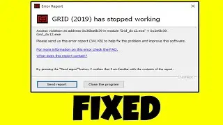 How to FIX Grid 2019 Problem with DirectX 12 ERROR | Grid_dx12.exe