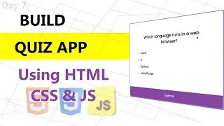 Quiz App Using JavaScript | Build Quiz App With HTML CSS & JavaScript 