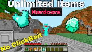 How to get Unlimited Items in New Hardcore Mode | MCPE Hardcore Mode
