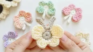 Вяжем нежную бабочку 🦋💛 МК крючком 🧶 для начинающих. Идеи вязания🙃 Crochet with 💞