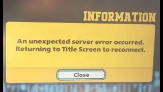 An unexpected server error occurred. Returning to Title Screen to reconnect My Hero Ultra Rumble