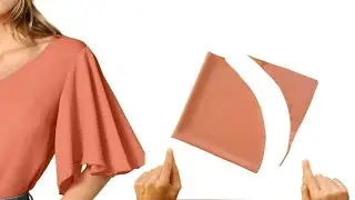 Cutting and stitching butterfly sleeves.  You will not find it difficult for beginners