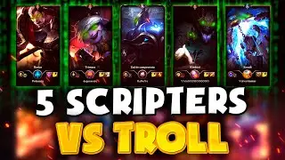 5 SCRIPTERS VS TROLL! RIOT DEBE ACTUAR