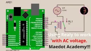 Relay on proteus8 || Controlling AC circuit via Arduino on proteus software || 2022