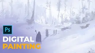 Winter Landscape Speedpaint | Digital Painting in Photoshop